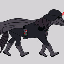 Darth unicorn, 5x7 print