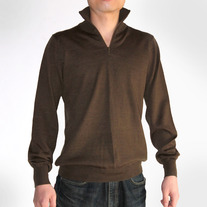 Men's Quarter Zip Wool Blend Sweater