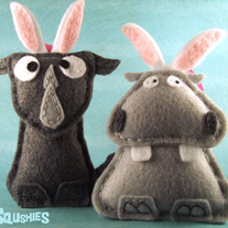 Felt Animal Easter Ornament Set - Beauregard and Reginald