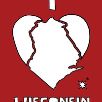 Wisconsin love, 5x7 print
