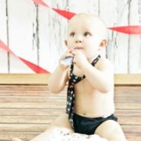 Boys Stars Necktie Photo Prop Tie 8 in for baby to toddler kids 