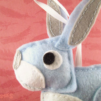 Easter Animal Felt Ornament - Gretchen the Bunny