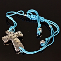 Love, Faith, Hope Bracelet (Blue)