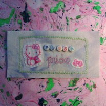 P*SSY PRIDE kitty - Hand Embroidered Patch 