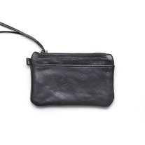 Parfleche Zip Wallet / Black Leather