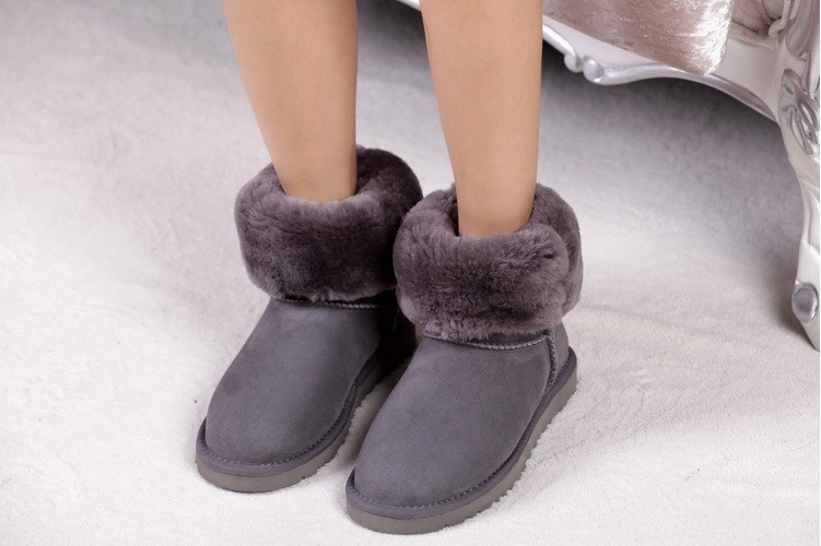 Gray Winter Leather Australia Boots on Storenvy