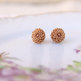 Tiny Taupe Dahlia Earrings - Thumbnail 3