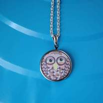 nerd owl necklace. original art
