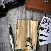 Dandelion Letterpressed Wooden Notebook/Journal
