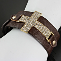 Belt inspired Cross Bracelet