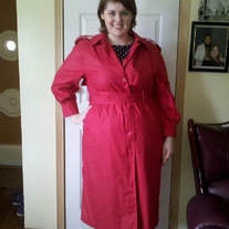 London Fog Red Long Coat Sz 14P