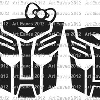 Transformer Family Car Decal Up to 4 Characters