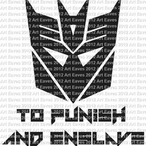 Decepticon To Punish and Enslave Vinyl Decal