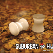 White Glass Saddle Plug