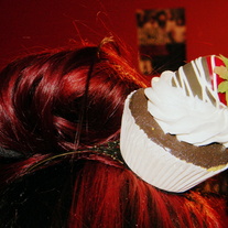Strawberry Cupcake Headband - Vanilla