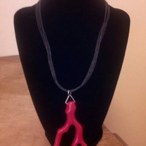 Red Squiggle Necklace