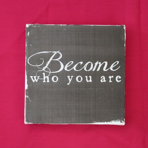 Subway Art Wall Hanging Canvas - Become Who You Are