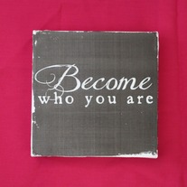 Subway Art Wall Hanging Canvas - Become Who You Are