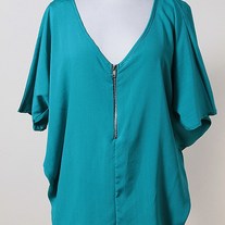 Jade Zipper Top