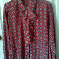 Alfred Dunner Red Blouse Sz 14