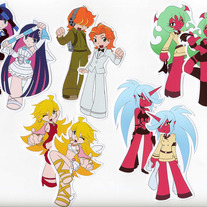 Stickers - Panty & Stocking -anime- Set of 10 (Fanart)