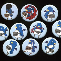 Buttons - Disgaea Prinnies Buttons (Fanart)