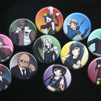 Buttons - Final Fantasy VII: Advent Children Character Buttons (Fanart)