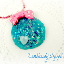 Mermaid resin seashell necklace