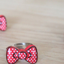 Minnie Mouse Inspired Bow Ring 