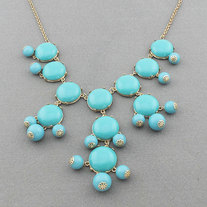 New Turquoise J.CREW Style Bubble Bib Statement Necklace