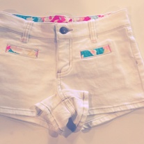 Juicy Couture White Patchwork Denim Short 