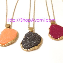 Druzy Pendant Necklace
