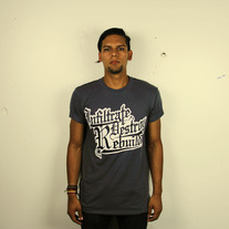 Infiltrate Destroy Rebuild Large Lettering Tee (grey)
