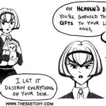 "Everyone’s Favorite Sarcastic Android" - Big O Parody Week Original Art