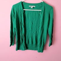 Green 3/4 Cardigan