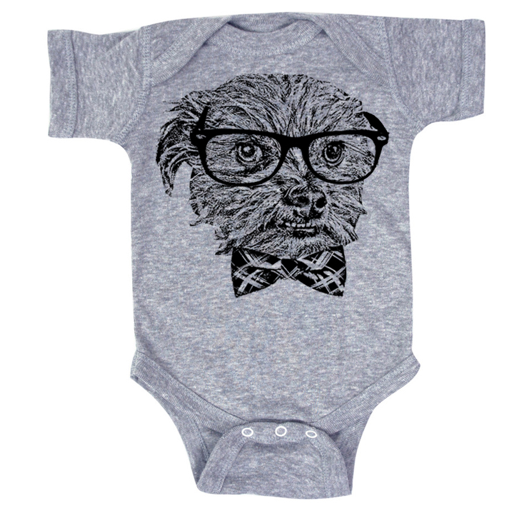 Hipster Dog Onesie Border Terrier Puppy 3 to 18 Months on Storenvy