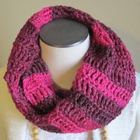 Crochet Cowl/Hooded Scarf/Infinity Scarf Made with Red ...