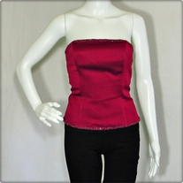 Beaded Red Bustier