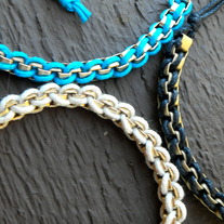 Black/White/Blue Facet Bracelet
