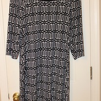 Tiana B. Patterned Jersey Dress- Mod, Large