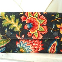 Double Snap Wallet - Midnight Flowers