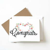 Floral Heart Congrats Card