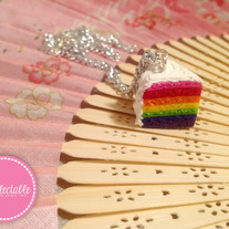 Rainbow Cake Charm Necklace