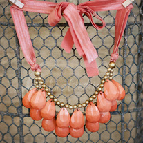 knotiebib ~ coral orange