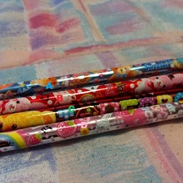 Cute Pencils With Bow & Heart Charm