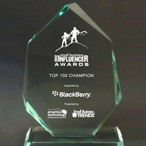 Top 100 SMBInfluencer Champion Glass Award