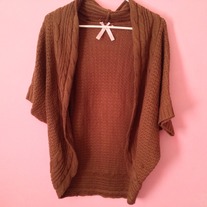 Brown Oversized Cardigan
