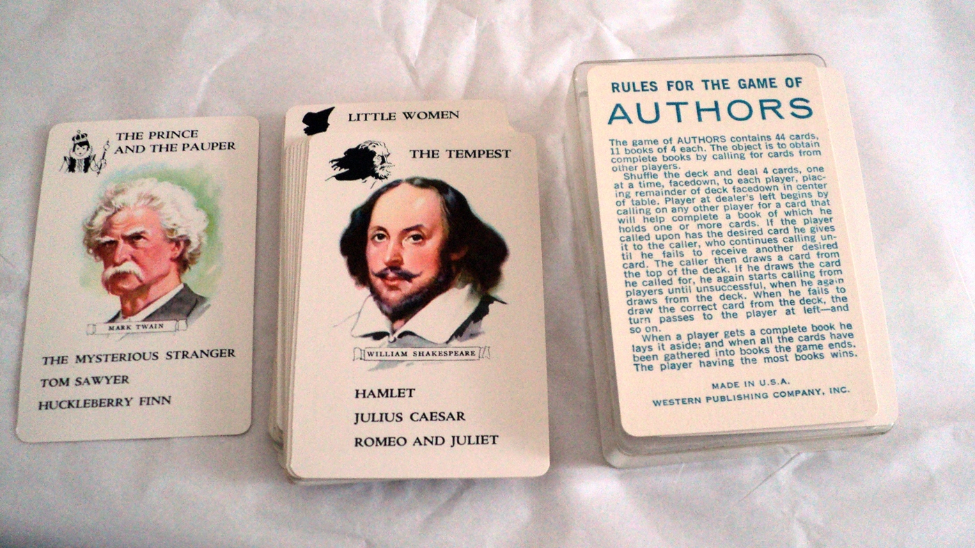 Vintage Whitman The Game of Authors Card Game Complete in Original Box