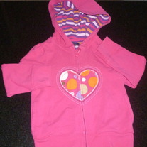 Hot Pink Hoodie with Heart-Baby Gap Size 4T
