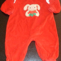 Christmas Outfit-Bunny with Holly-Honors Baby size 9 Months